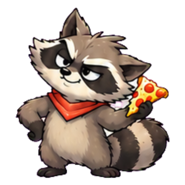 Bandit, the illustrated raccoon Toon