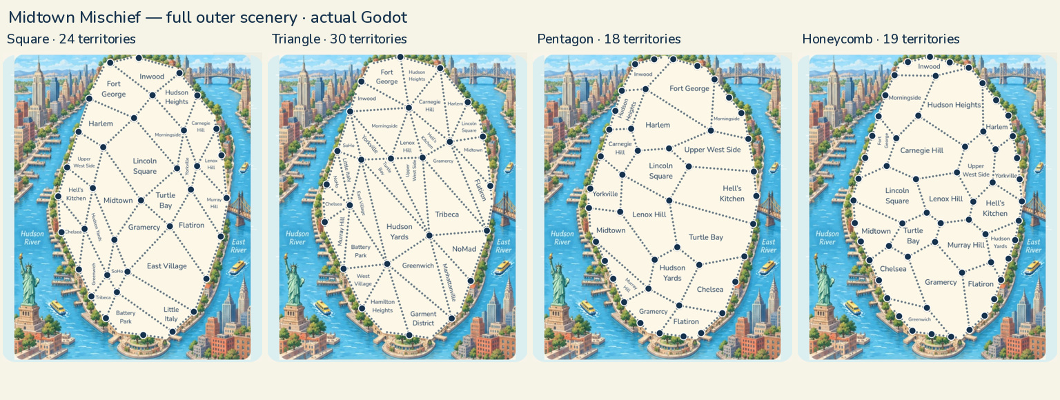 An actual irregular city-district board