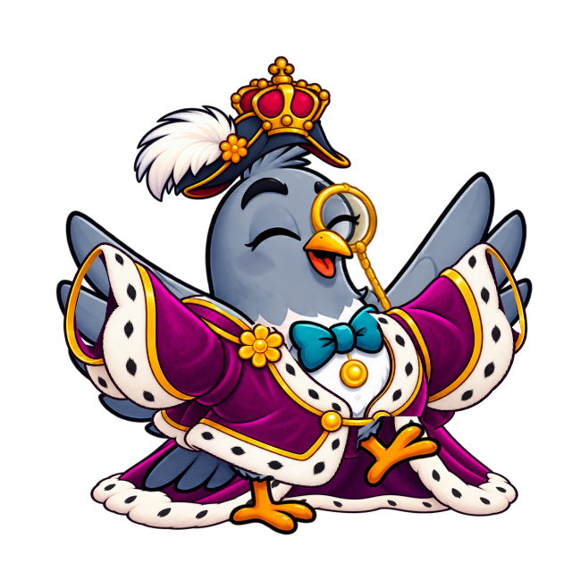 Sir Honks in the Grand Sovereign costume