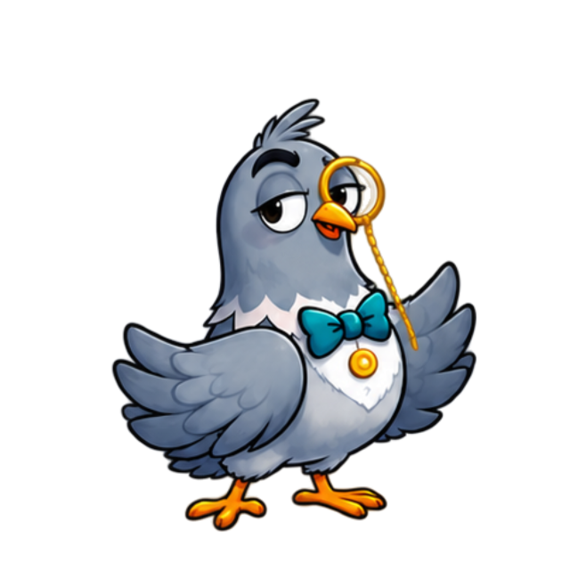 Sir Honks, the illustrated pigeon Toon